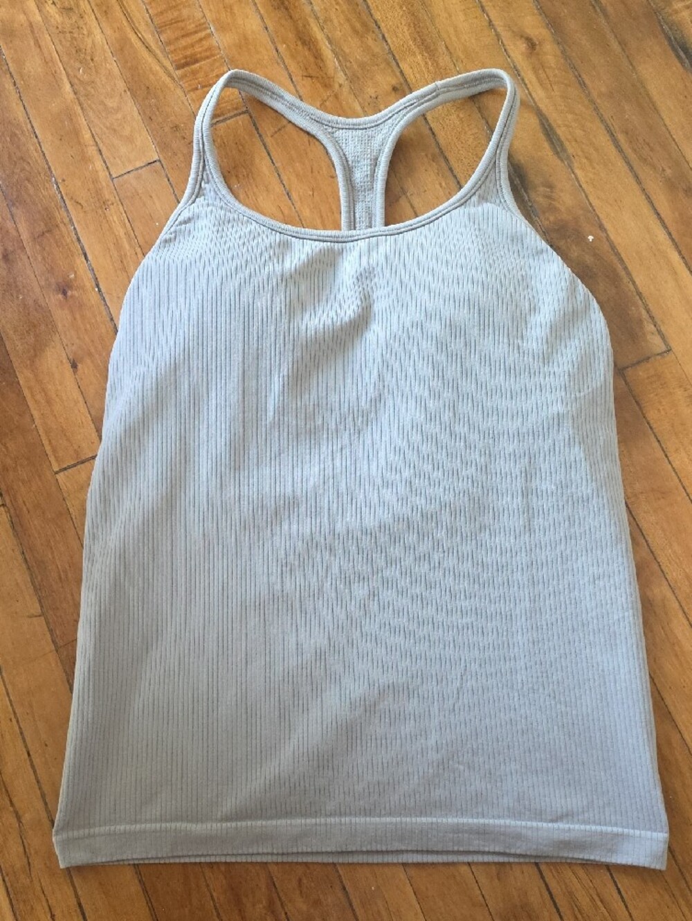 Athleta Ribbed Racerback Tank - Light Gray - Picture 2 of 3